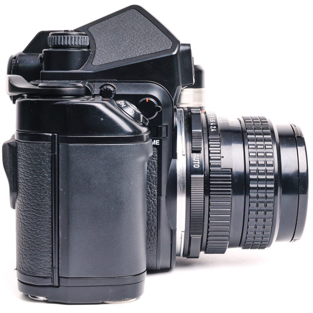 Pentax 67 II body w/- wooden grip + original strap + 105mm f/2.4